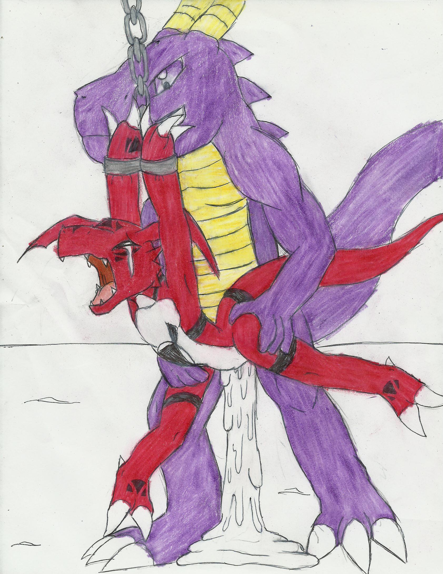 Ychan - f - wolves - guilmon digimon