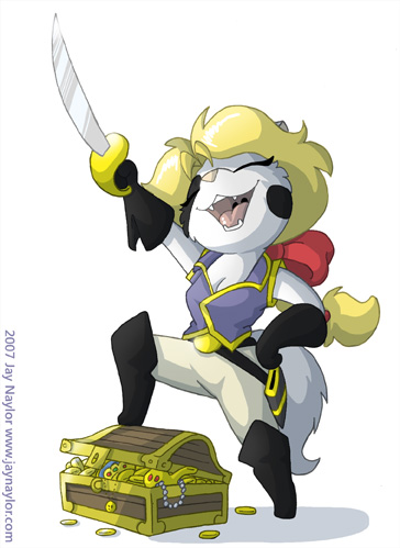 Ychan - r - female furry pirate - 13777