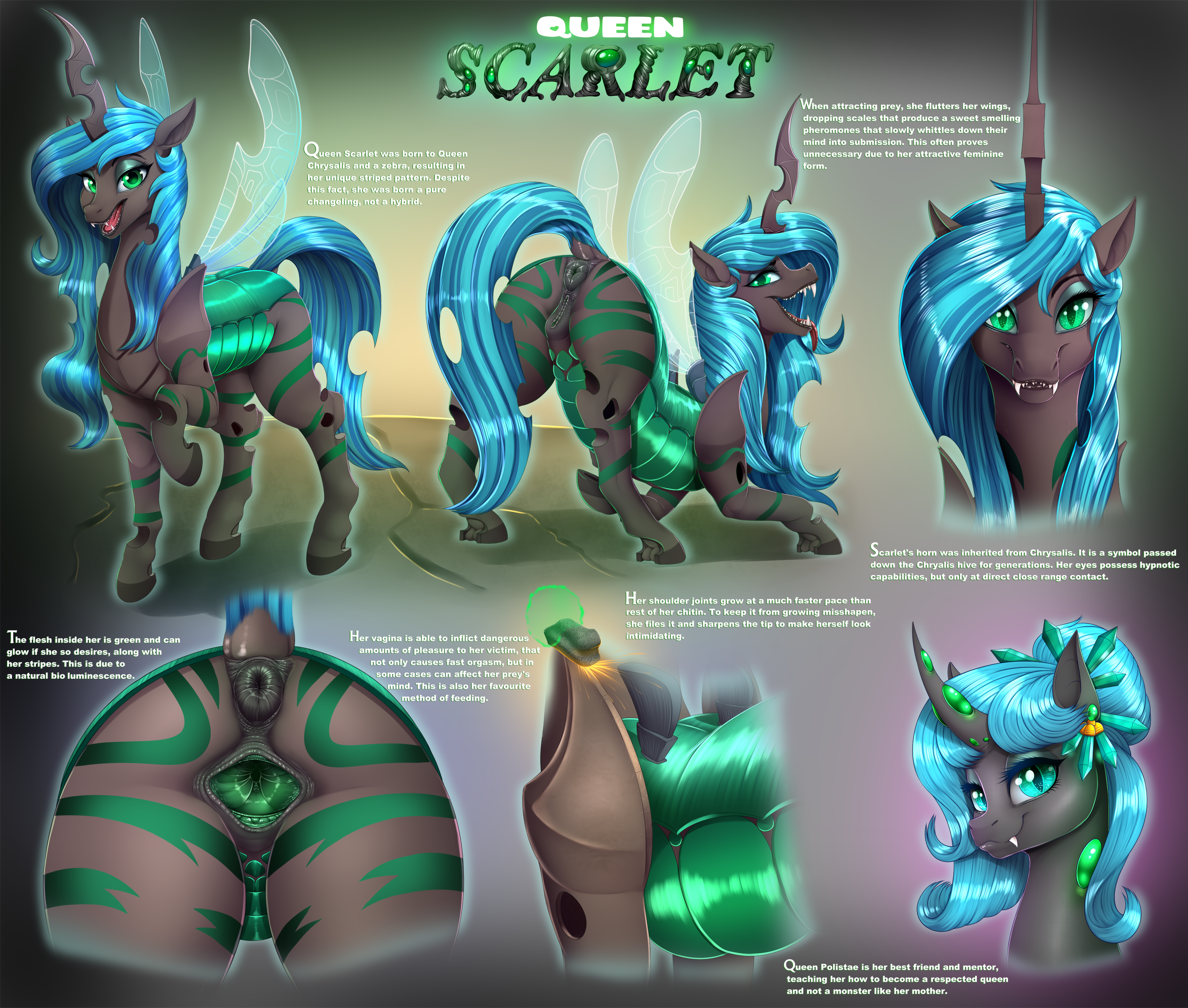 Ychan - f - mt little pony changelings - 140025