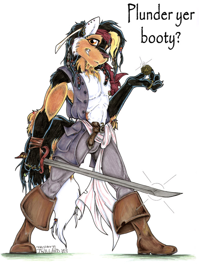 Ychan - r - female furry pirate - 14678