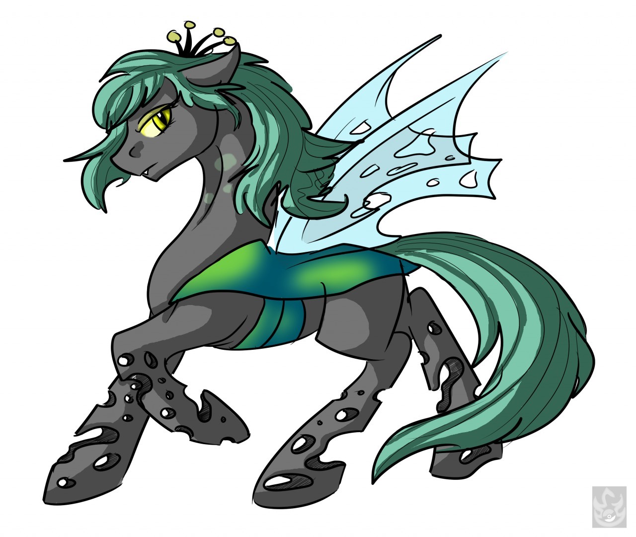 Ychan - f - mt little pony changelings - 163651