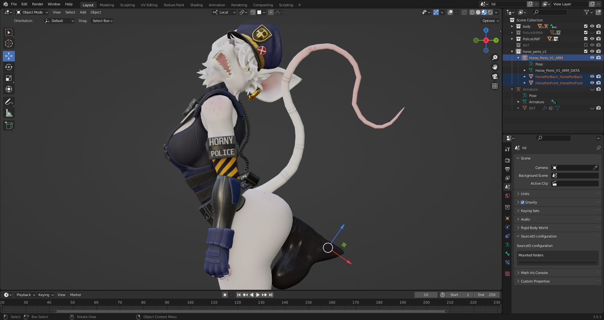 Ychan - f - 3d model furry females - 191028