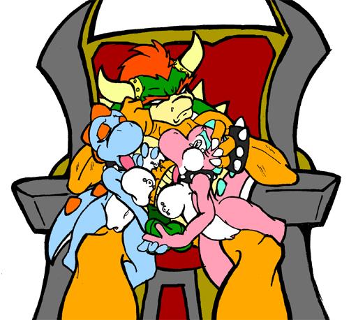 Ychan - s - bowser yoshi and birdo - bowser yoshi and birdo 