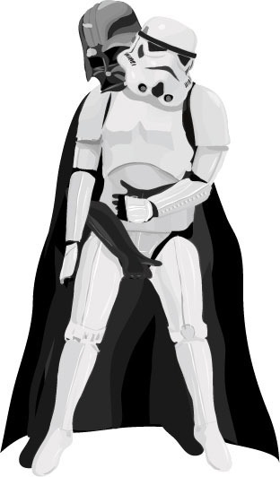 Ychan - ot - darth vader and a stormtrooper - darth vader and a stormtrooper