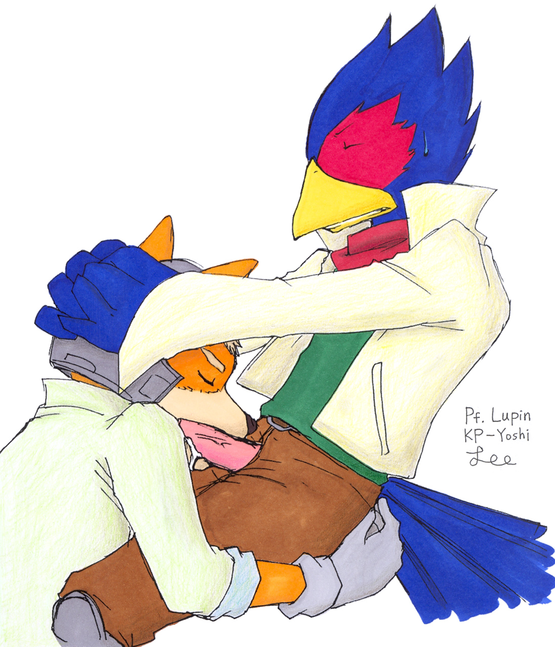 Ychan - g - starfox - falco x fox - fox x falco