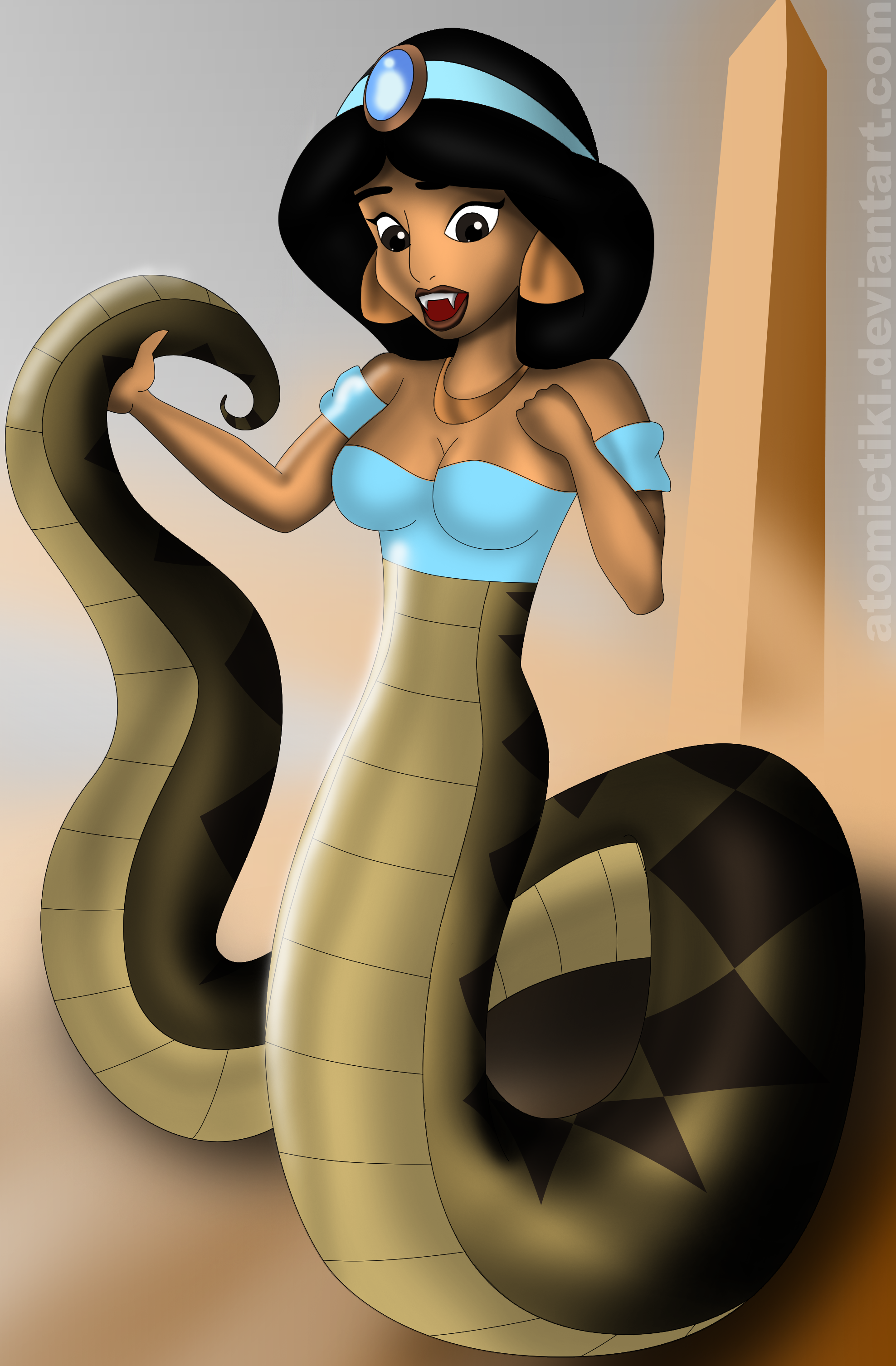 Ychan - f - snake girls - snake jasmine