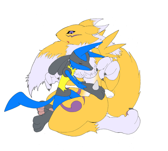 Ychan - r - lucario doing renamon - 9016