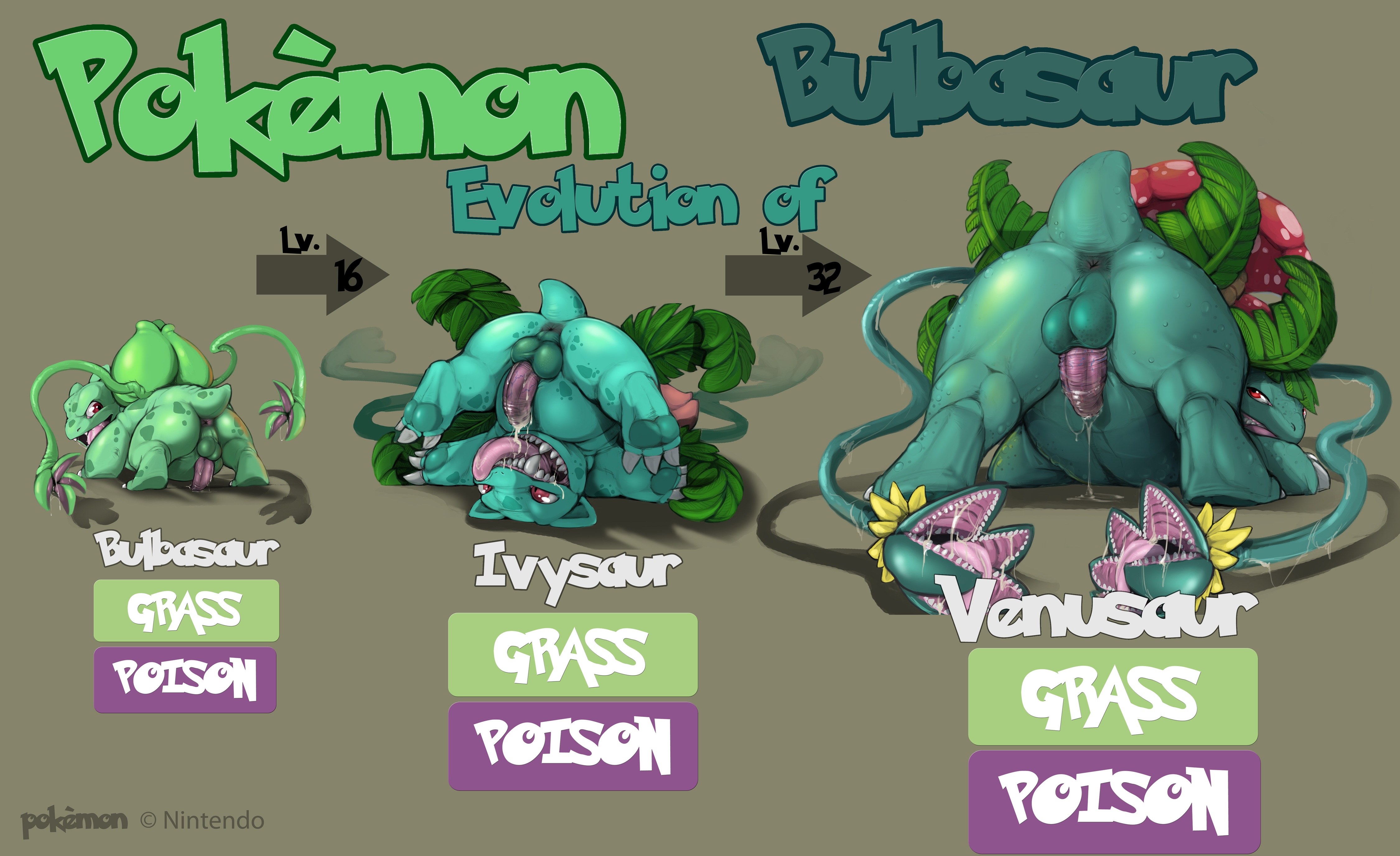 Ychan - g - evolution of totodile - evolution of bulbasaur